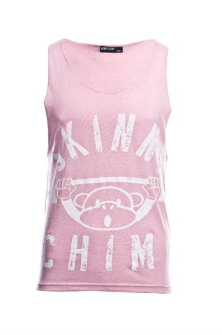 Classic Raw Cut Unisex Gym Vest - Pale Pink