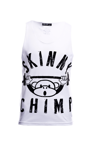 Classic Raw Cut Unisex Gym Vest-White