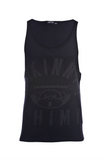 Classic Raw Cut Gym Vest - Black on Black
